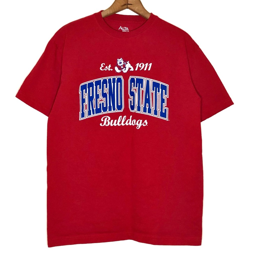 Fresno State Bulldogs Red Crew Neck T-shirt Size L